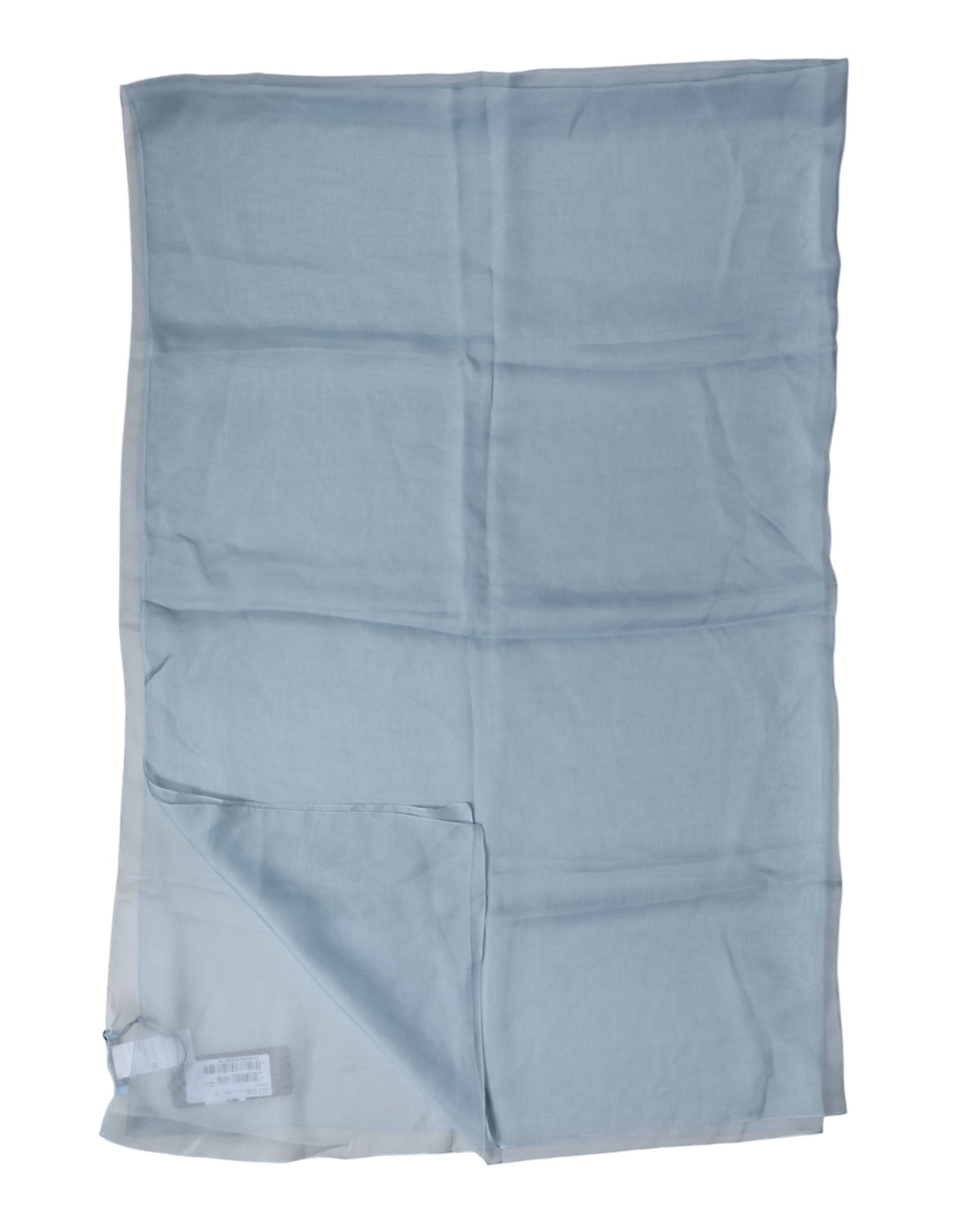Dolce & Gabbana Light Blue Silk Stole Neck Wrap Shawl 200cm x 130cm Scarf Curated Luxury Accessories by Orvyn