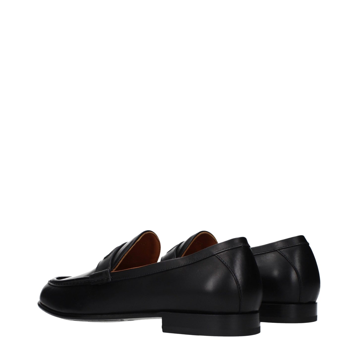 Valentino Garavani Black Leather Slip-On Loafers schwarz