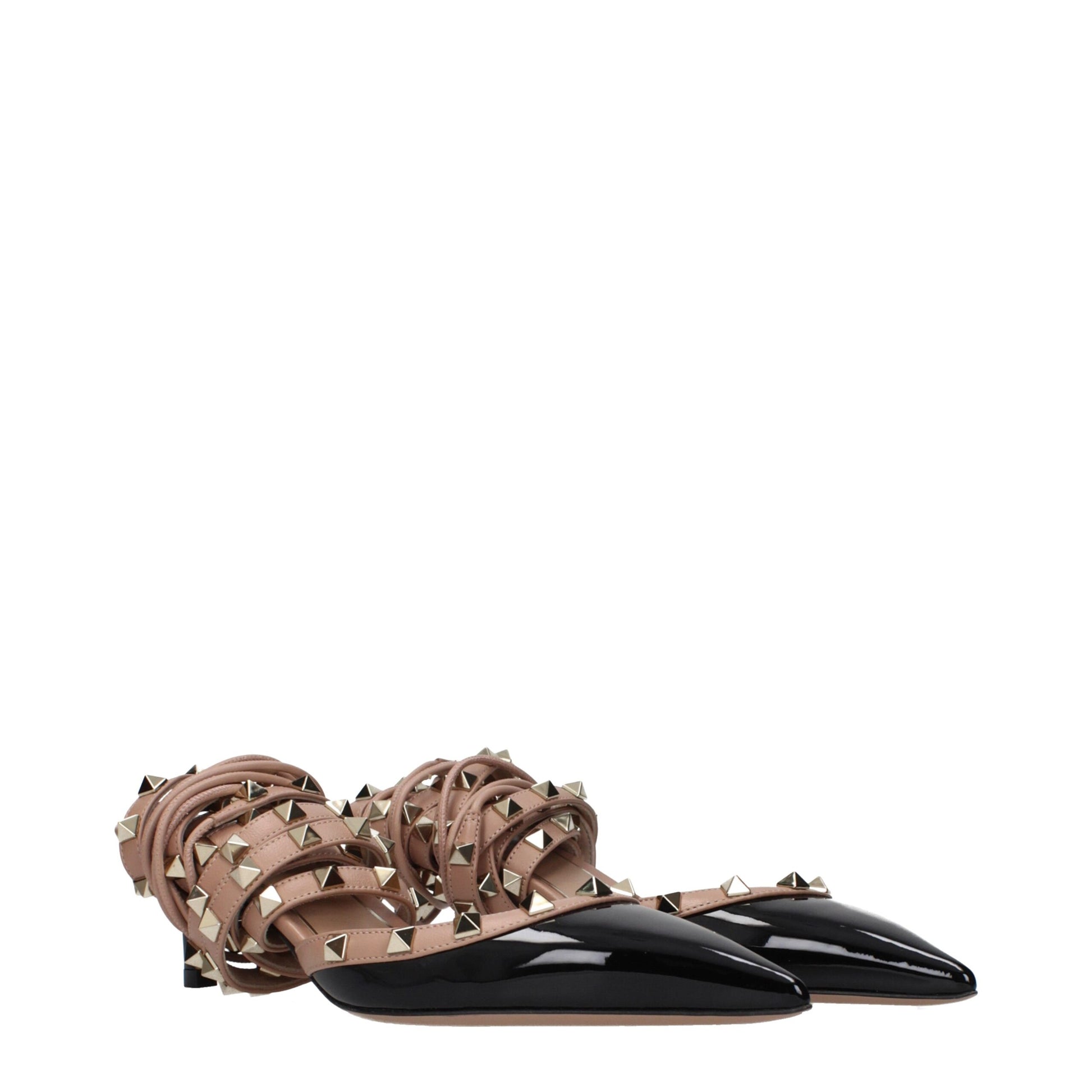 Valentino Garavani Black Leather Strap-On Sandals Curated Luxury Accessories by Orvyn