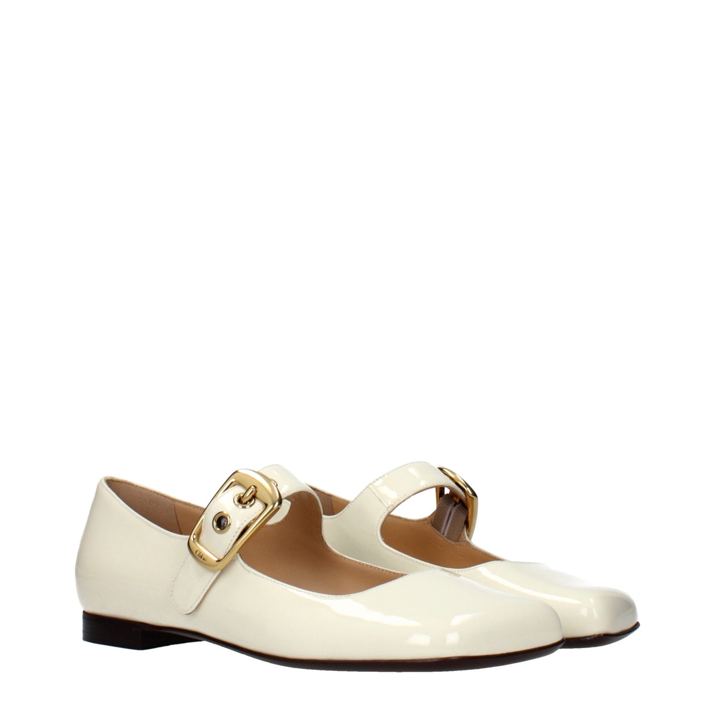 Chloé Beige Leather Ballet Flats Curated Luxury Accessories by Orvyn