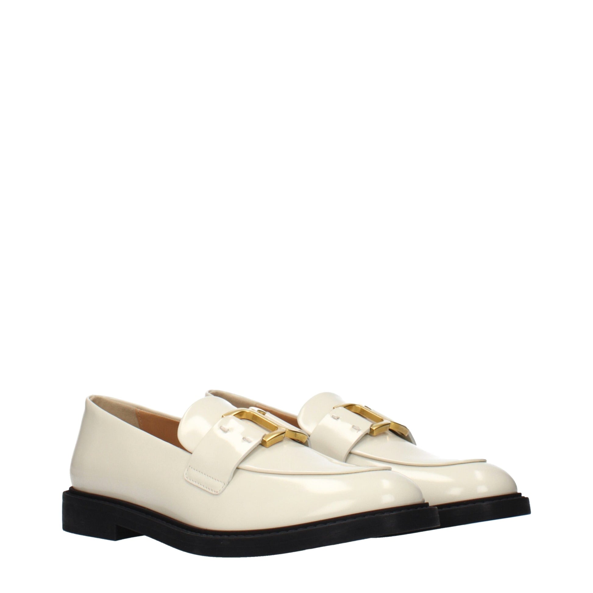 Chloé Beige Leather Slip-On Loafers Curated Luxury Accessories by Orvyn