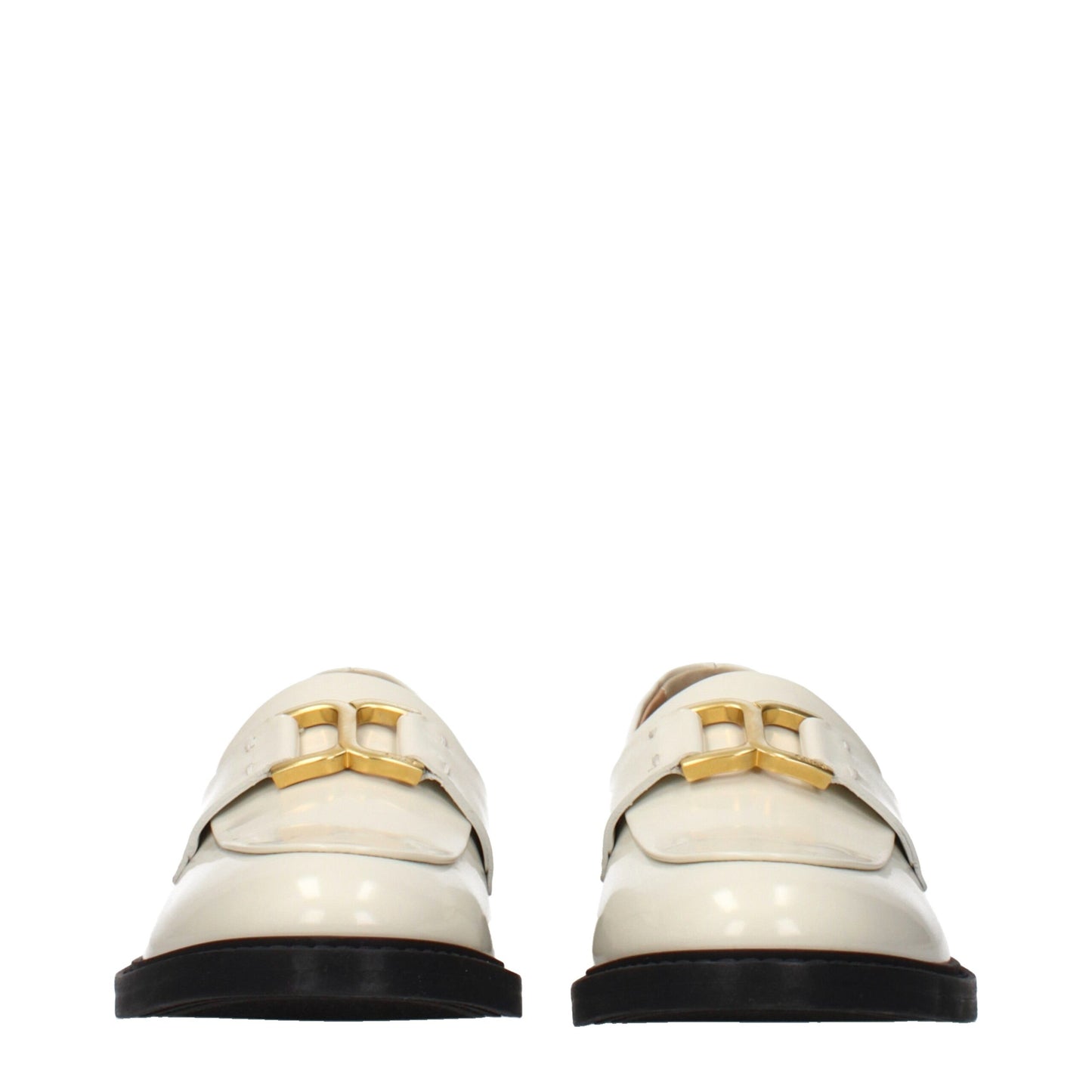 Chloé Beige Leather Slip-On Loafers Curated Luxury Accessories by Orvyn