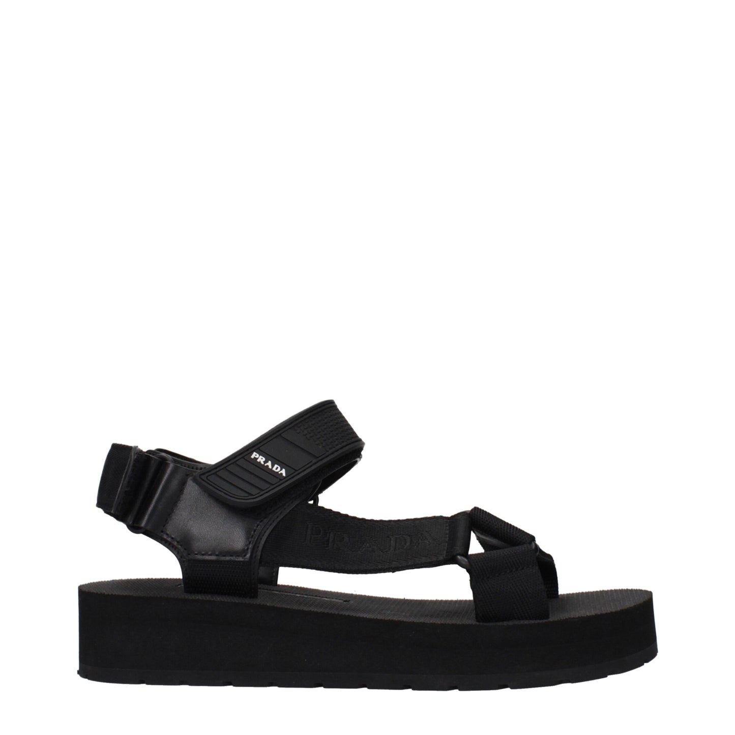 Prada Black Fabric Flat Sandals Curated Luxury Accessories by Orvyn