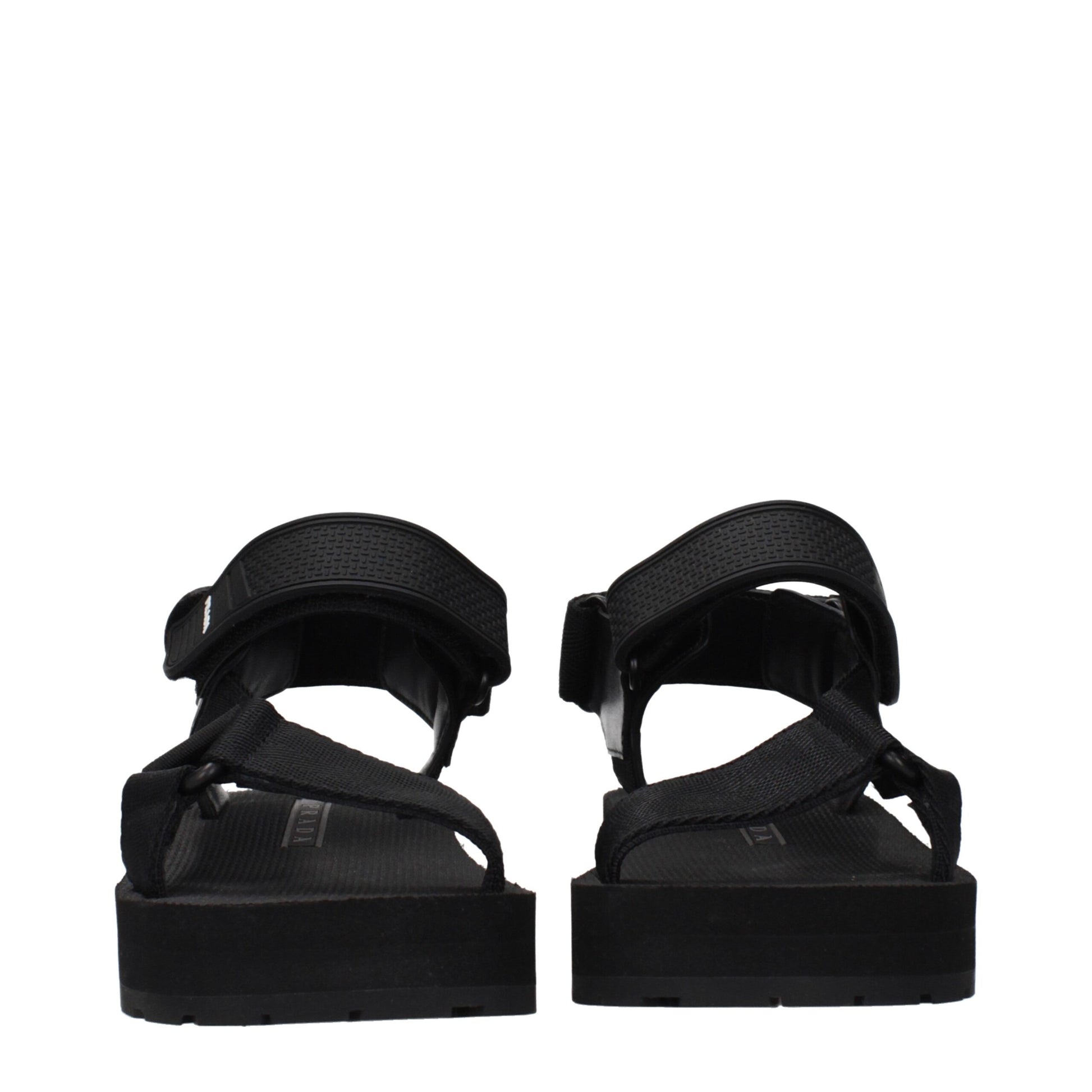 Prada Black Fabric Flat Sandals Curated Luxury Accessories by Orvyn