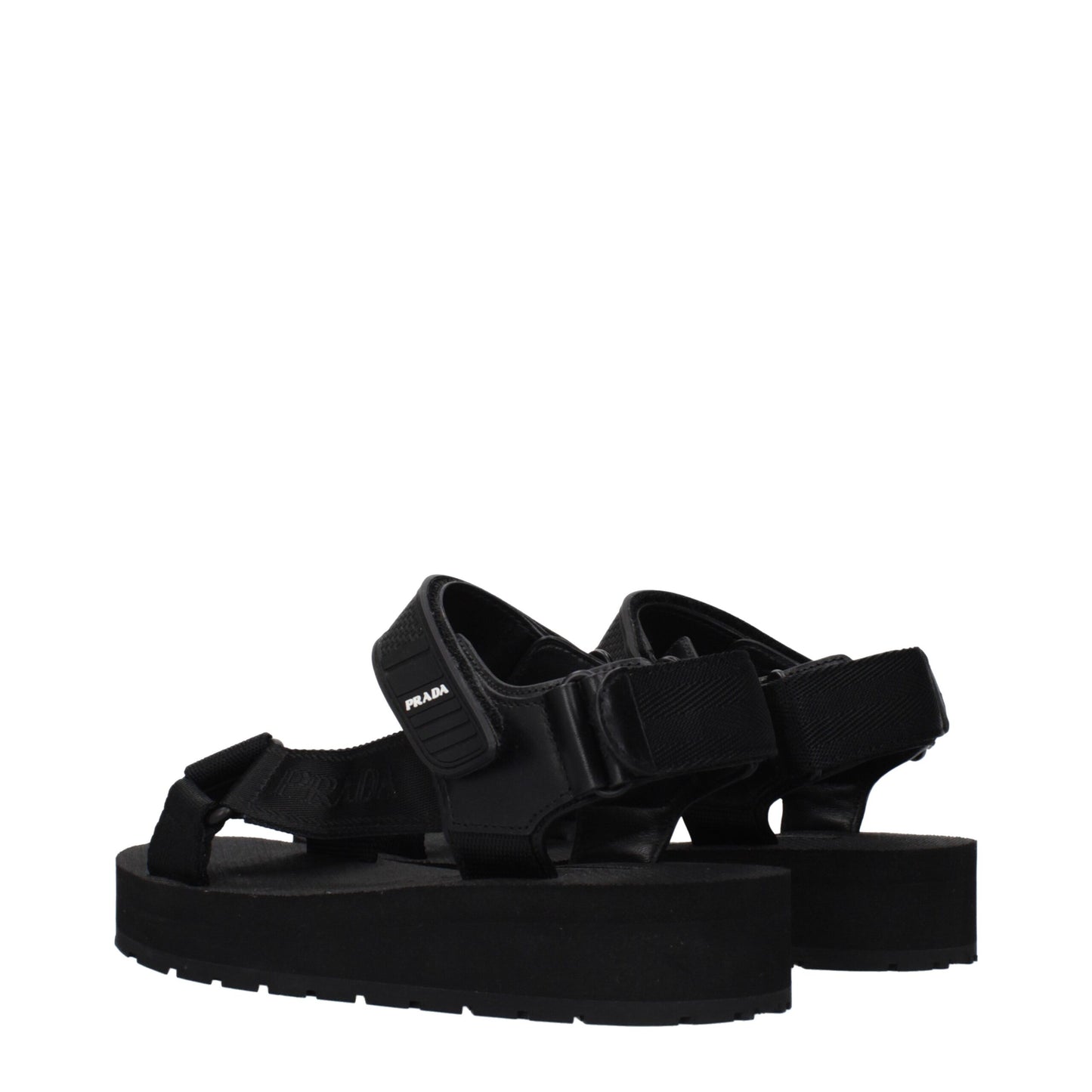Prada Black Fabric Flat Sandals Curated Luxury Accessories by Orvyn