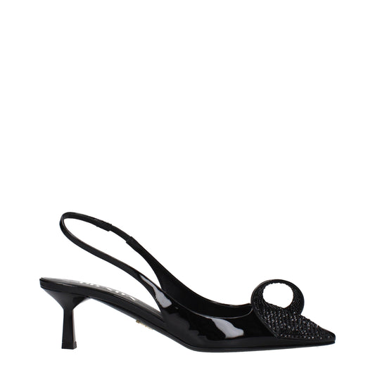 Prada Black Leather Stiletto Heel Sandals Curated Luxury Accessories by Orvyn
