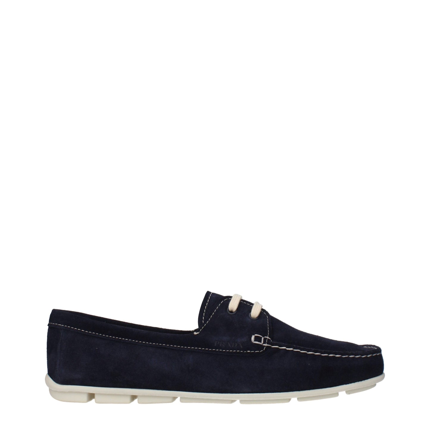 Prada Blue Leather Slip-On Loafers Curated Luxury Accessories by Orvyn