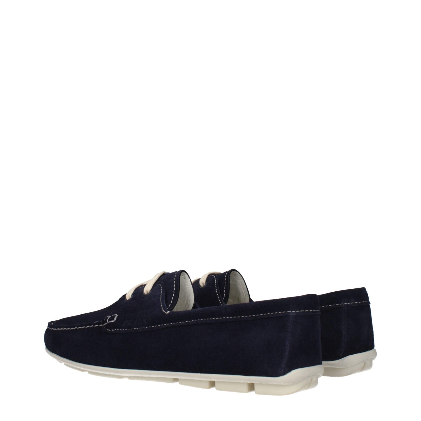 Prada Blue Leather Slip-On Loafers Curated Luxury Accessories by Orvyn