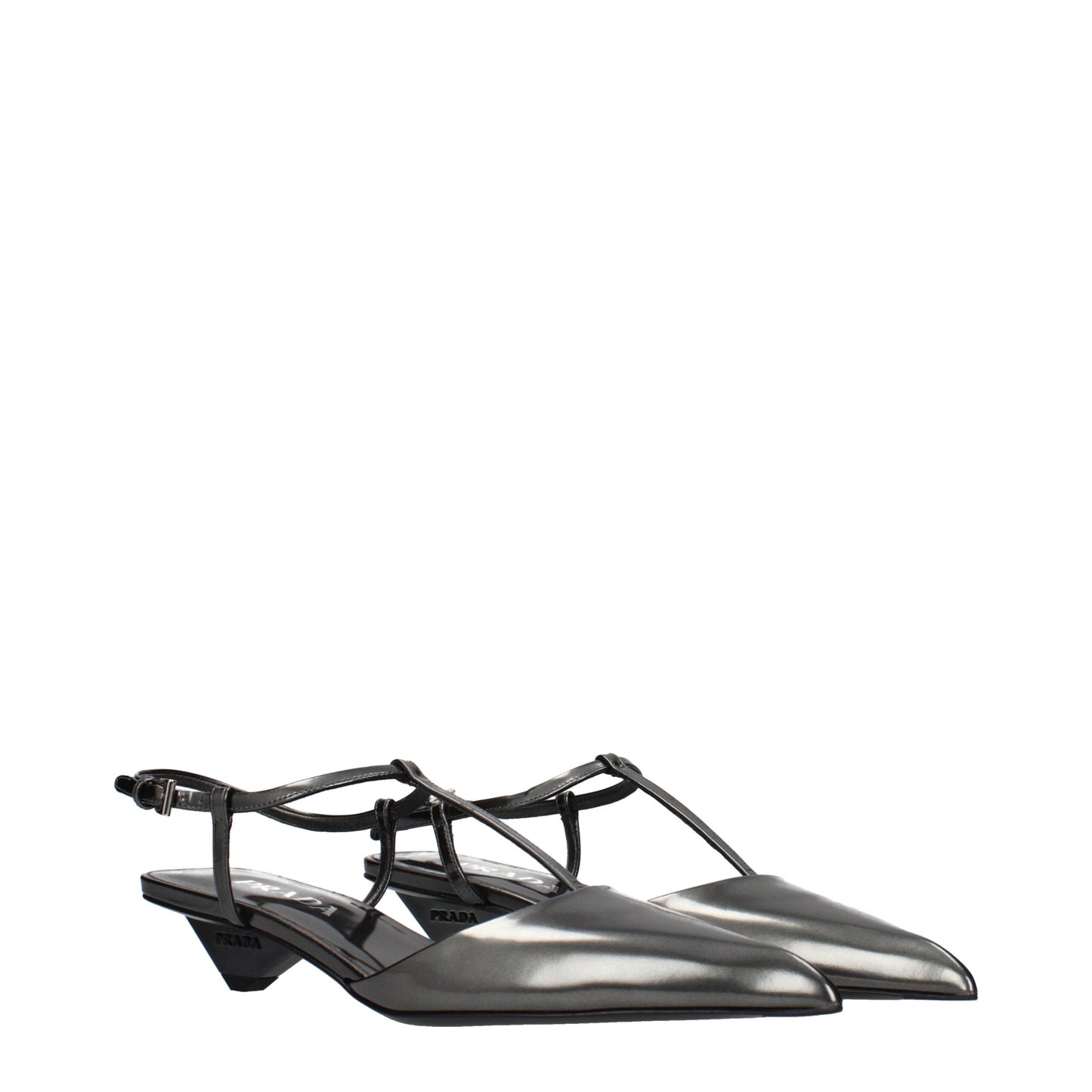 Prada Gray Leather Flat Sandals Curated Luxury Accessories by Orvyn