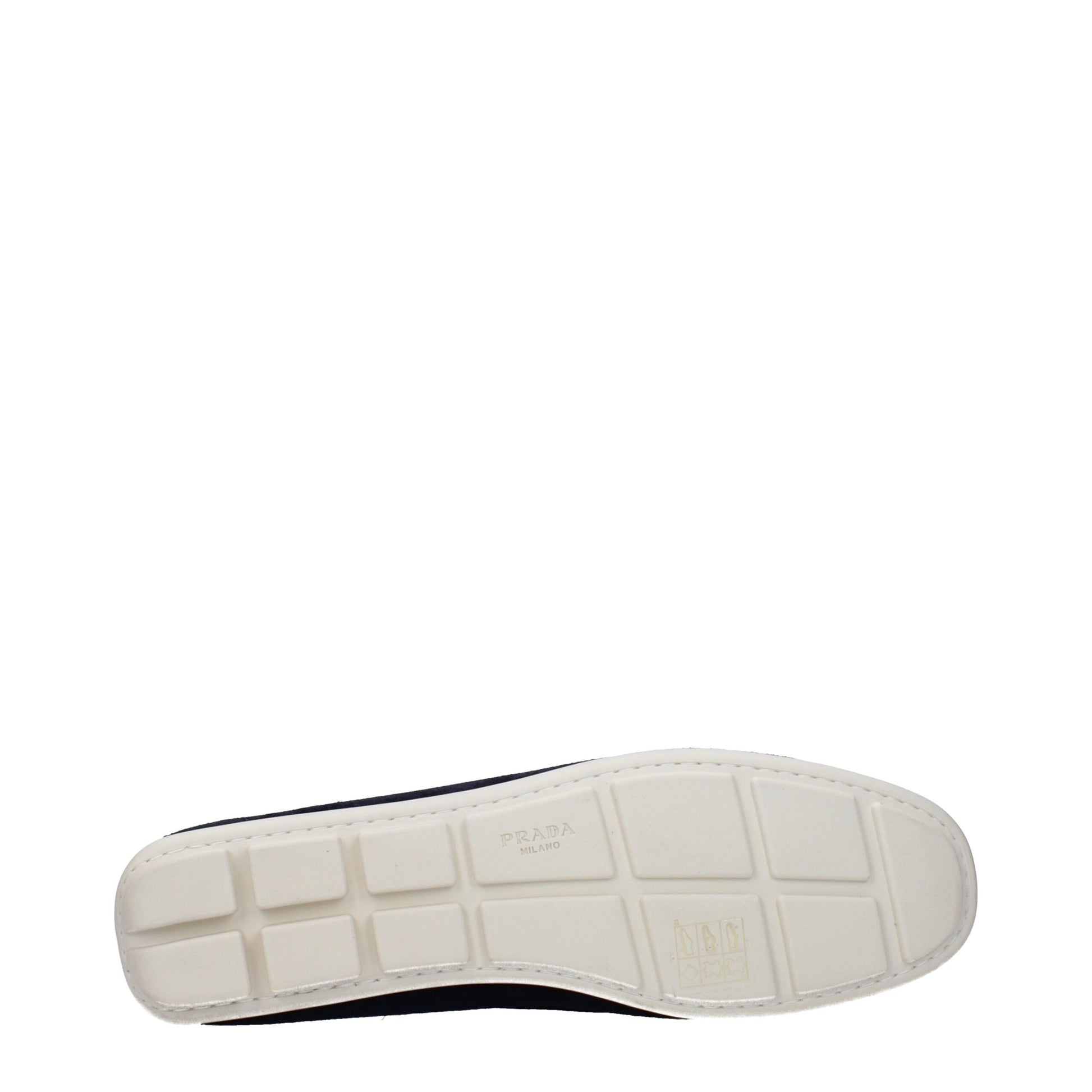 Prada Blue Leather Slip-On Loafers Curated Luxury Accessories by Orvyn