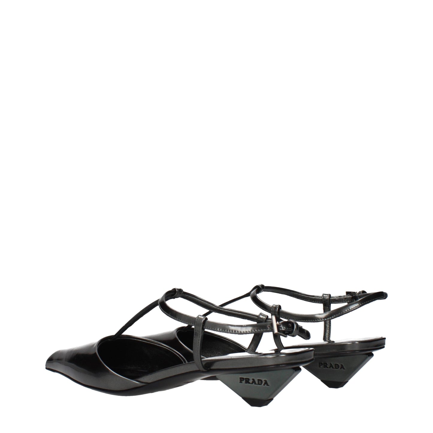 Prada Gray Leather Flat Sandals Curated Luxury Accessories by Orvyn