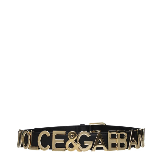 Dolce & Gabbana Black Leather Regular Belt Curated Luxury Accessories by Orvyn