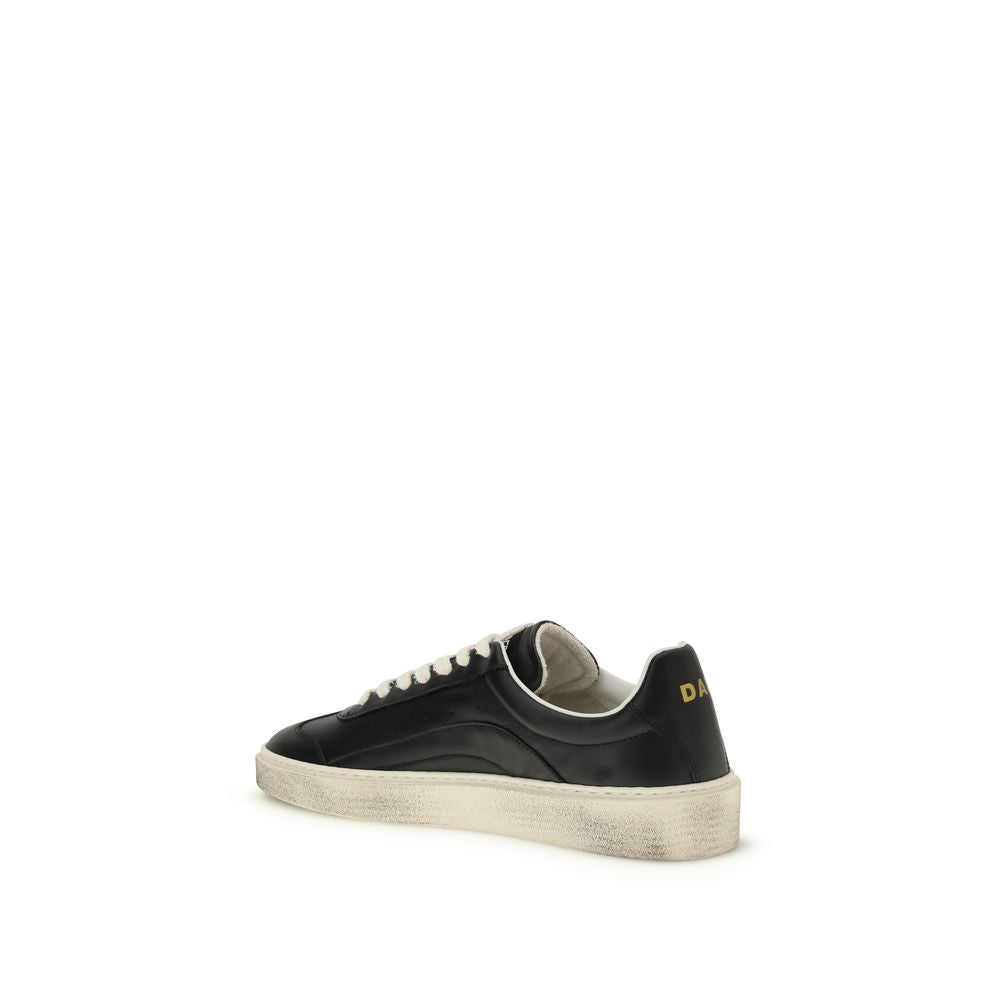 Dsquared² Black Calf Leather Bos Taurus Low Top Sneakers Curated Luxury Accessories by Orvyn