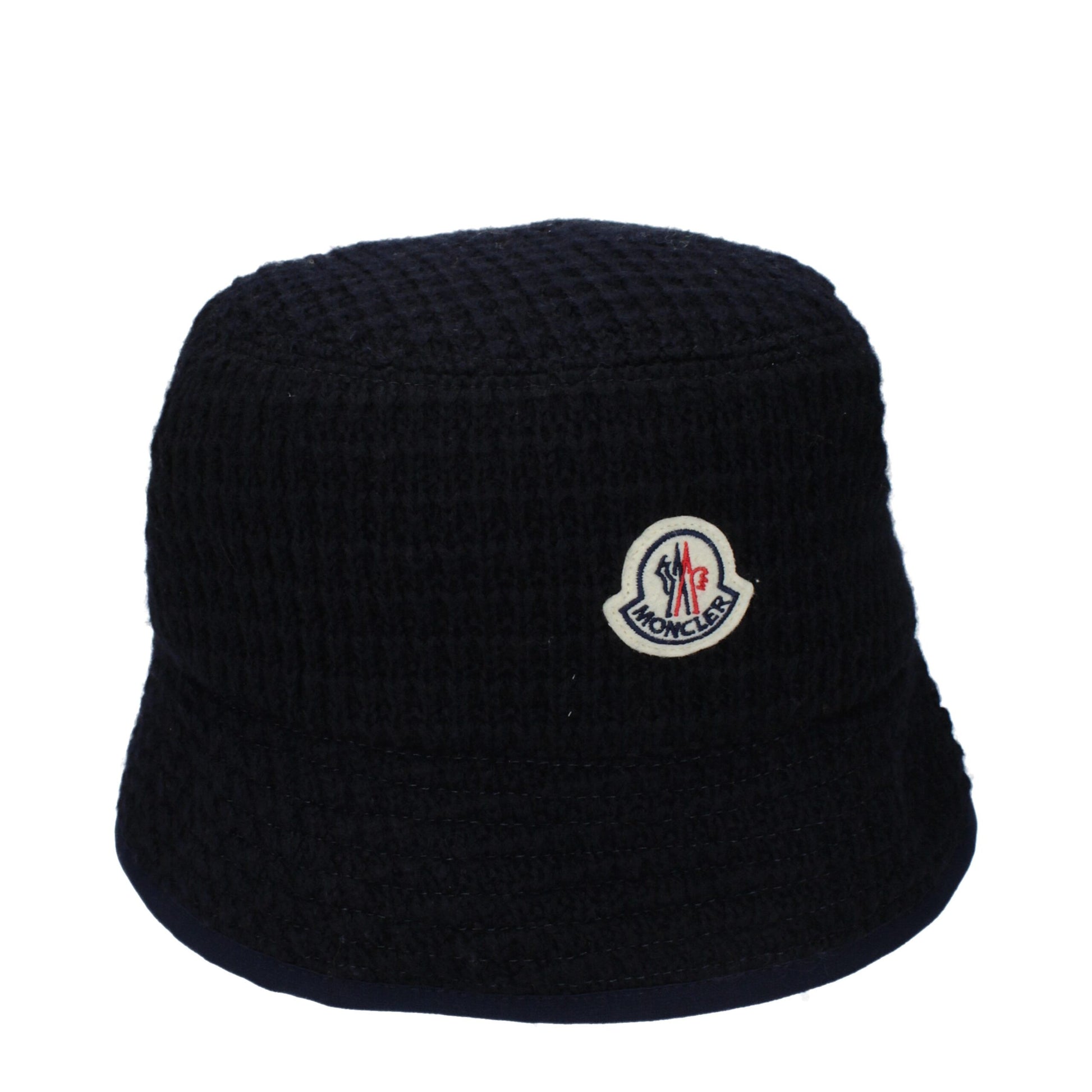 Moncler Blue Wool Bucket Hat Curated Luxury Accessories by Orvyn