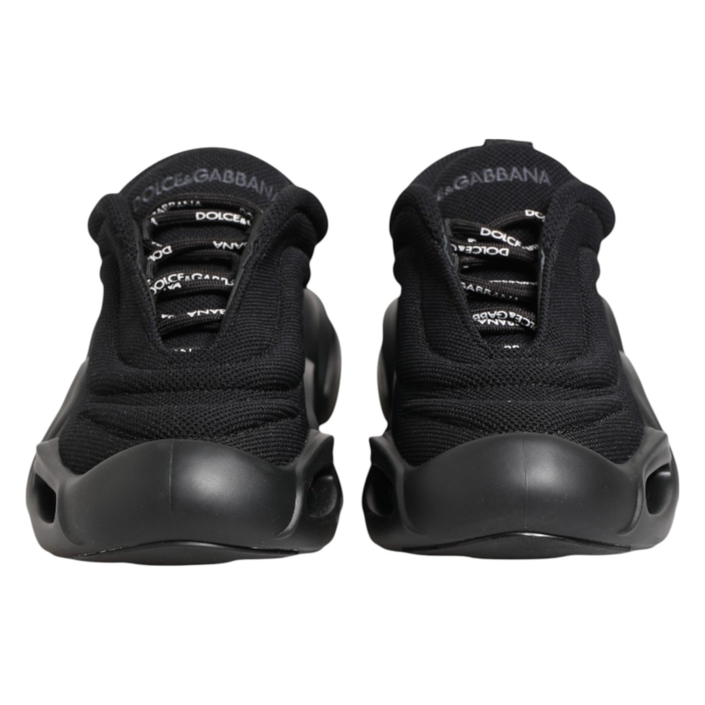Dolce & Gabbana Black Slip On Low Top Wave Sneakers Shoes Curated Luxury Accessories by Orvyn